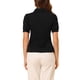 thumbnail image 3 of CAMISA DE MUJER CON COLLAR PETER PAN Y MANGAS CORTAS, BOTONES EN LA PARTE FRONTAL, COLOR NEGRO, 3 of 7