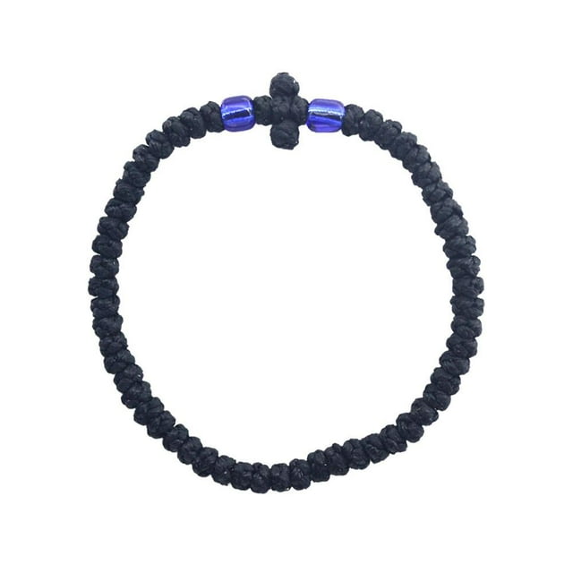 Orthodox Prayer Bracelet HandWoven Cross Christian Wristchain