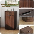 thumbnail image 4 of Hassch Farmhouse Tilt-Out Trash Can Cabinet with Drawer, Walnut Woodgrain Waste Bin Storage Organizer with Metal Handle, Space-Saving Hidden Garbage Holder for Kitchen, Bathroom, Living Room, 4 of 10