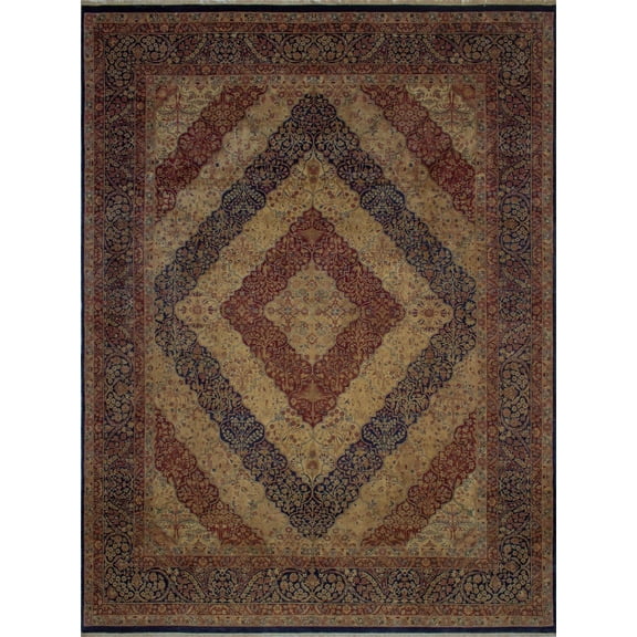 Wali Jocelyn Navy/Beige Rug, 9'0" x 12'0"