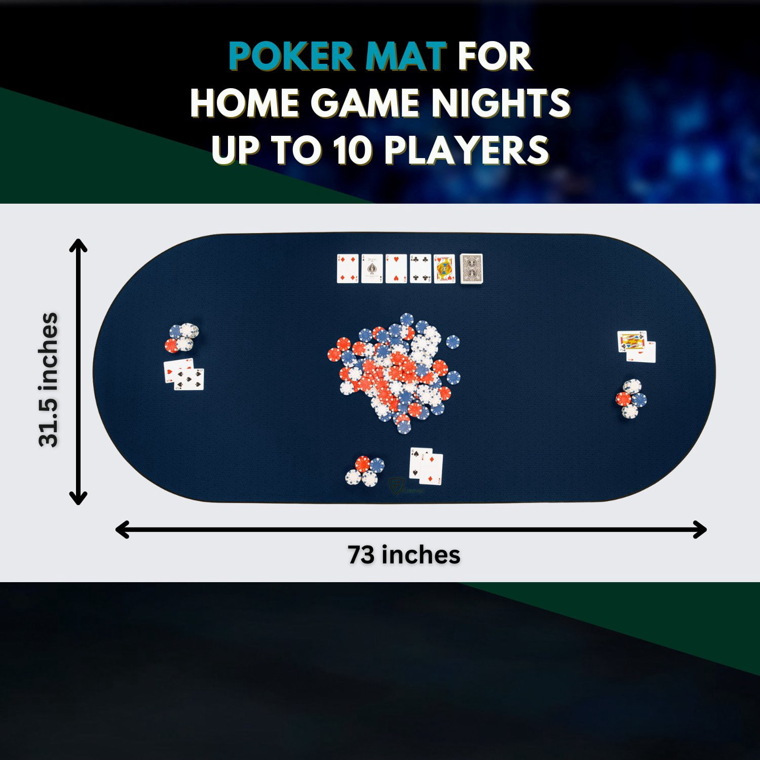 Feltectors Board Game Mat, Table Cover for Mahjong, Poker, Playing Cards, Tile Games, Dominoes 72 x 30 inch