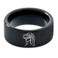 thumbnail image 2 of Tungsten Ring Black Wedding Band Gamer Gifts for Mom Memorial Natural Gift Set Men Gay Dad, 2 of 7