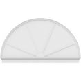 thumbnail image 3 of Ekena Millwork 84"W x 48-3/4"H x 2-3/4"P Half Round 4 Spoke Architectural Grade PVC Combination Pediment, 3 of 7