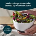thumbnail image 4 of Libbey Austin Himalayan Pink Porcelain Salad Soup Bowls, Modern Style Large Soup Bowls Set of 4, Stackable Ceramic Bowls Set for Holidays, Daily Use, 4 of 6