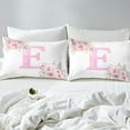 thumbnail image 3 of Erosebridal Initial E Letter Fitted Sheet Queen, Floral Monogrammed Bedding Set Queen Size, Initial A-Z Decor, 3 of 6