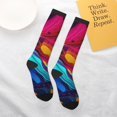 thumbnail image 6 of Bingfone Compression Socks for Women and Men Long Socks for Running Athletic Cycling Nurse-Colorful Abstract Swirls, 6 of 8
