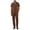 Coffee, variant on SOOMLON Beach Outfits for Men Big and Tall Collared Button up Shirts Drawstring Pants with Pockets 2 Piece Vacation Sets