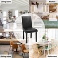 thumbnail image 4 of Vineego 4-Piece Dining Chairs,Side PU Cushion Chairs with Waterproof Surface and Wood Legs,Black, 4 of 7