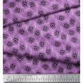 thumbnail image 3 of Soimoi Georgette Viscose Fabric Text & Football Sports Printed Fabric 1 Yard 42 Inch Wide, 3 of 3