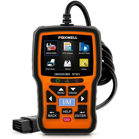 Foxwell NT301 OBD2 Scanner Check Engine Light Clear Error Fault Code Reader Freeze Frame O2 Sensor Live Data On-board Monitor Test OBDII EOBD Automotive Diagnostic Scan