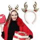 thumbnail image 2 of Christmas Costume Headband Mistletoe Stage Mistletoe Headwear Antler Christmas Party Props Antler Present Headband, 2 of 5