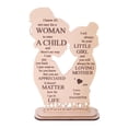 thumbnail image 2 of Mother's Day Parent-Child Wooden Desk Figurine, Mothers Day Decorations Desk Figurine, Sentimental "To My Mom" Desktop Plaque, Creative Home Decor Mothers Day Gifts 1Pcs, 2 of 6