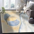 thumbnail image 5 of Area Rugs 5x7 Ft Ocean Shell Summer Beach Wave Coastal Vintage Non-Slip Washable Rug Indoor Rug Floor Mats Non Shedding Carpet for Living Room Bedroom Dining Room Home Decor, 5 of 8