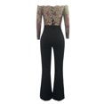 thumbnail image 4 of BKQCNKM Wide Leg Pants For Women Women'S Pants Jumpsuit Wide Leg Romper Off Ladies Up Women Casual Lace Lace Shoulder Playsuit Women'S Jumpsuit Work Pants For Women Black L, 4 of 5