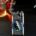 thumbnail image 5 of Electric Lighter Rechargeable Double Electronic Lighter With Clock RGB Light Effect And Power Display Electronic Lighter, 5 of 8