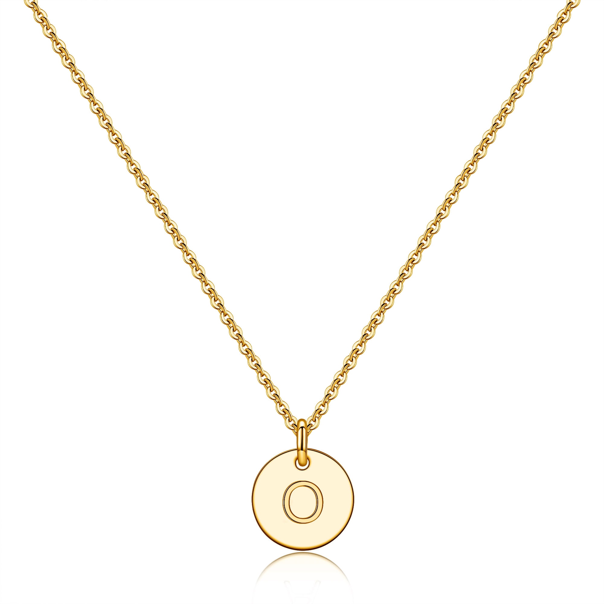 Hammered Necklace Initial Gold Filled Necklace Everyday Necklace Oval Disc Jewelry Personalized Gold Oval Necklace
