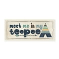 thumbnail image 2 of The Kids Room By Stupell Meet Me in my Teepee Navy Sign with Arrow Wall Plaque Art, 7 x 17, 2 of 4