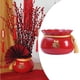 thumbnail image 2 of Macetas de regalo redondas, jardineras de jardín, contenedor de decoración de hierro para habitación rojo, 2 of 9