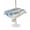 LightBLue, variant on Outdoor Tablecloth with Umbrella Hole for Patio/Picnic/Party/Camping, Summer Beach Waterproof Table Cloth Rectangle Table Cover Washable, Happy Summer Slippers Coastal Blue Plaid (60"x 84")