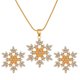 thumbnail image 2 of Nuevo conjunto de joyería de pendientes de collar de copo de nieve de cristal de fiesta nupcial de boda de lujo Wmkox8yi sjalhkljlk4741, 2 of 2