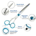 thumbnail image 2 of FORICOM Set of 4 Piece Hair Scissors, Professional Hair Scissors 6 Inch Edge Barber Scissors Salon Hair Shears, Made of Stainless Steel, Hand Ground Blue, 2 of 6