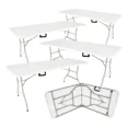 thumbnail image 1 of Mesas Plegables de Plastico Duralife Tipo Portafolio 180 cm Set de 5 Piezas, 1 of 4