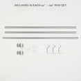 thumbnail image 3 of Exclusive Home Prism 1" Curtain Rod and Coordinating Finial Set, Matte Silver, Adjustable 66"-120", 3 of 5