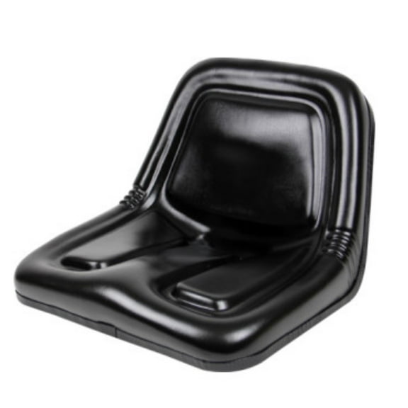 RAParts G503536324 Waterproof Black Deluxe High Back Steel Pan Seat with Drain Holes Universal Fit For Tractors