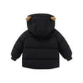 thumbnail image 4 of NAISIBABY Boys Girls Fleece Jacket, Full Zipper Thicken Warm Cute Hooded Winter Padded Quilted Coat Black 4T, 4 of 4