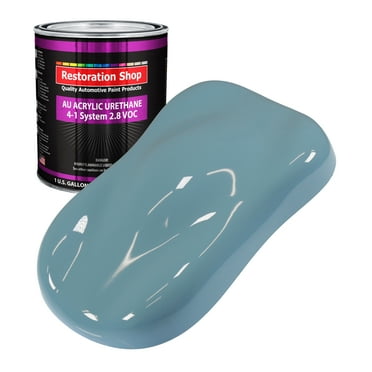 Restoration Shop Glacier Blue Acrylic Urethane Auto Paint - Gallon Paint Color Only, Single Stage High Gloss