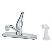 OakBrook Washerless Cartridge One Handle Chrome Kitchen Faucet Side Sprayer Included