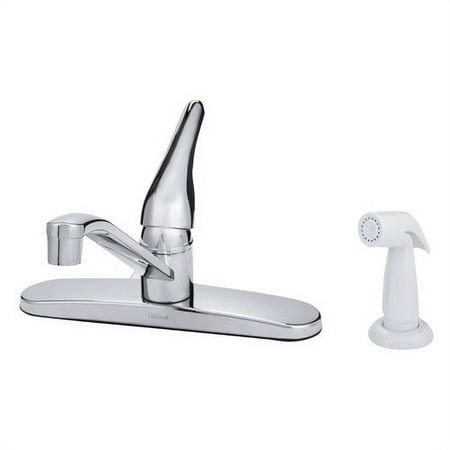 OakBrook Washerless Cartridge One Handle Chrome Kitchen Faucet Side Sprayer Included