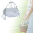 thumbnail image 2 of Cesta de encaje para decoración de fiestas, suministros para bodas, cesta para niña de las flores, dulces para boda Blanco, 2 of 8