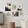 thumbnail image 3 of PixonSign Framed Canvas Print Wall Art Set - Wildflower Forest Bouquet Landscape Poster Art - Geometric Print Gallery Set of 7 Leaves Illustrations Digital Art Wall Décor for Home - White, 3 of 5