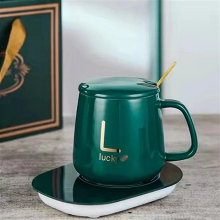 Electric Heated Coffee Mug Cup Set with Warmer Heating Pad - Pick Your Plum