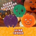 thumbnail image 2 of 3pcs Halloween Pumpkin Sponges - Magic Temperature Sensitive, Multipurpose Cleaning, Kitchen, Dishwashing, Pot, Bathroom, Soft Bristle Brush, Unique H, 2 of 5