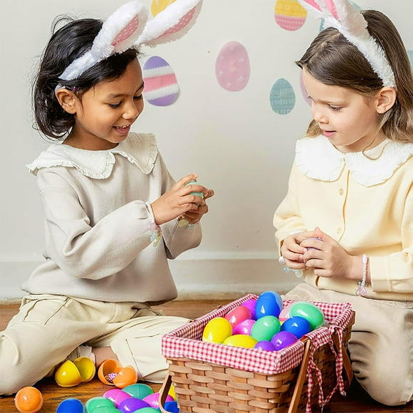 Home Decoration Plastic Solid Easter Eggs Assorted Colors For Filling Easter Theme Easter Eggs Hunt Basket Stuffers Fillers Classroom Prize Toy
