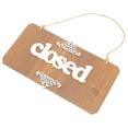 thumbnail image 2 of unbranded 2pcs Double-sided Wood Open Closed Business Sign Hanging Door Sign Double-sided Closed Open Sign, 2 of 8