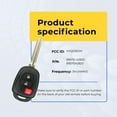 thumbnail image 4 of Keys4Less Replacement Keyless Remote Head Key Fob for Toyota Tacoma 2016-2019 FCC HYQ12BDM Part Number 89070-42820 8907042820, 4 of 5