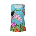 thumbnail image 6 of Sigee Tropical Jungle Flamingo for Women's Workout Tank Top,Running Tank Tops,Sleeveless Gym ClothesX-Large, 6 of 8