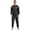 Type A Black, variant on MSemis Men's Sauna Suits Two Piece Hooded Long Sleeve Sweat Top and Pants Workout Tracksuit Type B Silver XXL