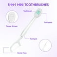 thumbnail image 2 of JOUGE Disposable Mini Toothbrush Travel Toothbrushes with Toothpaste Portable Peppermint (Perppermint, 16pcs), 2 of 6