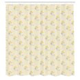 thumbnail image 2 of Ambesonne Floral Shower Curtain, Flower Petals and Dots Art, 69"Wx70"L, Pastel Brown White Blue, 2 of 4