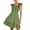 #305-Green, variant on Warop Women's Summer Sleeveless Square Neck Dress Smocked Ruffle Backless Cute Teen Beach Short Sundress