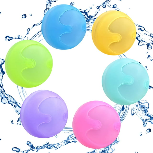 Globos de agua reutilizables de llenado rápido QETRABONE, 6 unidades