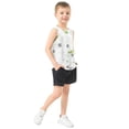 thumbnail image 4 of Green Gray Lines Dots Plaids Modern Style Vest Undershirt Tank Top Sleeveless Quick Dry L, 4 of 7