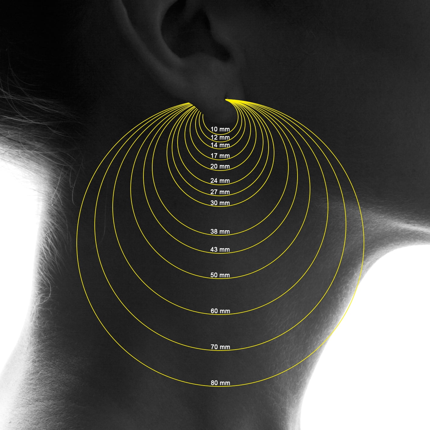 SZUL Women's 30mm Endless 14K Yellow Gold Filled Thin Hoop Earrings