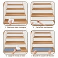 thumbnail image 6 of Blue White Pixels Stair Treads Non Slip for Steps Modern Contemporary Abstract Boho 7 Pcs Reusable Adhesive Stair Runner Mats for Dogs Elders Carpet Treads Rugs for Staircase 8x30 In, 6 of 9