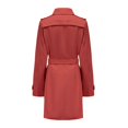 thumbnail image 2 of Gabardina NANJUN, chaqueta clásica con solapa para mujer, color burdeos, 2 of 7