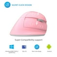 thumbnail image 3 of DELUX M618 Mini 2.4G Wireless 2400DPI USB Rechargeable Ergonomic Vertical Mouse, M618 Pink, M618 Grey, 3 of 13